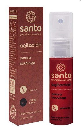 Vibrador Líquido Beijável Agitação Sabor AMORA  Sauvage 15ml Santo