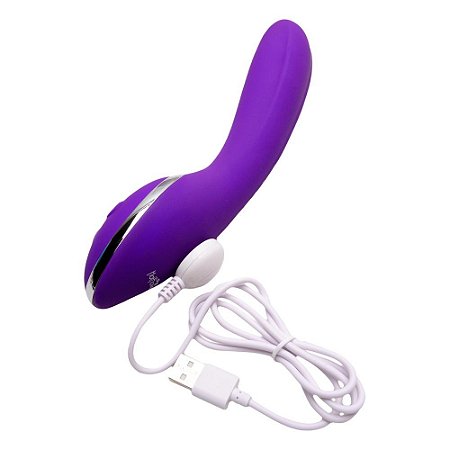 Hot Vibe Lines Vibrador Ponto G Recarregável com 12 Modos de Vibração Carregador USB