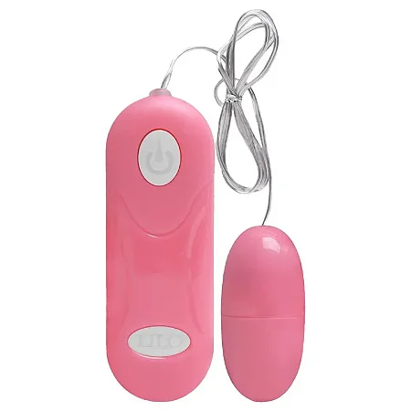 Vibrador Cápsula Vibratória com 5 Modos de Vibração Cor Rosa com Branco ( PILHAS DE BRINDE)