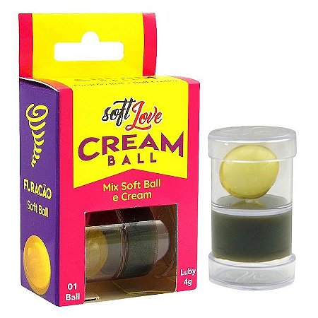 Cream Ball Bolinha E Creme Furacão Ball + Bolt Cream Soft Love