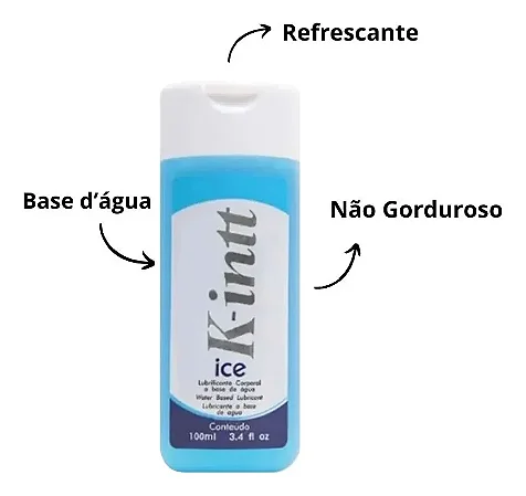 Lubrificante A Base De Água K-Intt Ice Gel Deslizante Com Efeito Gelado 100ml