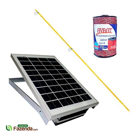 COMBO Kit Solar Avant 1.200AS + Fio Eletroplástico Avant Vermelho 250m + Haste de Fibra de Vidro (Kit com 10 unidades) 1,2m