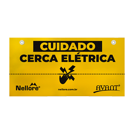 Placa de advertência Nellore (Pacote com 5 unidades)