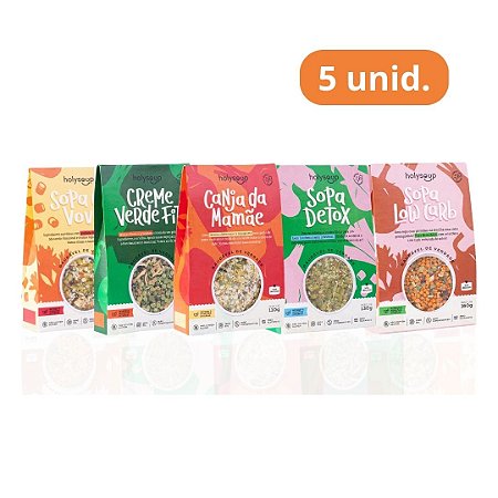 Mix Iniciante 5un. - Sopas Naturais Sem Glúten Holysoup