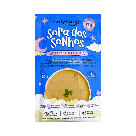 Sopa Dos Sonhos com Melatonina Instantânea Sem Glúten Holy Soup - 35g