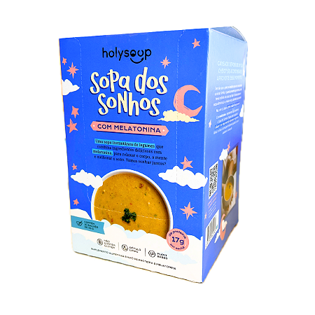 Sopa Dos Sonhos com Melatonina Instantânea Holy Soup - Caixa 10 un