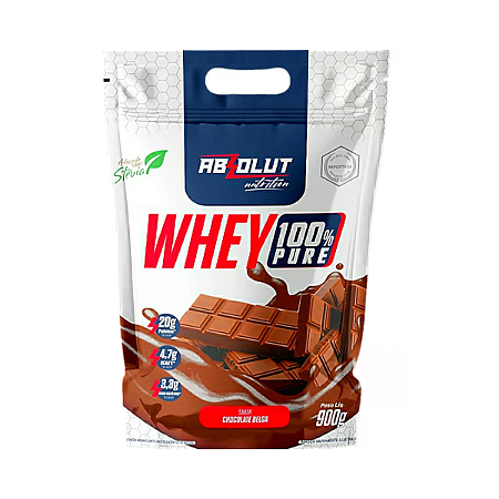 Whey Protein Concentrado Chocolate Refil Absolut Nutrition - 900g