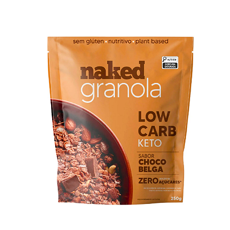 Granola Keto Low Carb Chocolate Sem Açúcar Naked Nuts 250g