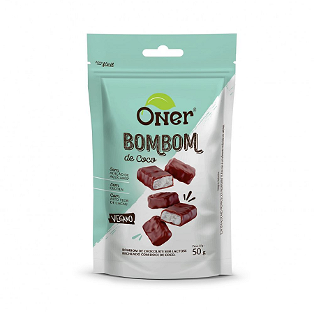 Bombom de Coco Zero Açúcar Vegano Oner 50g