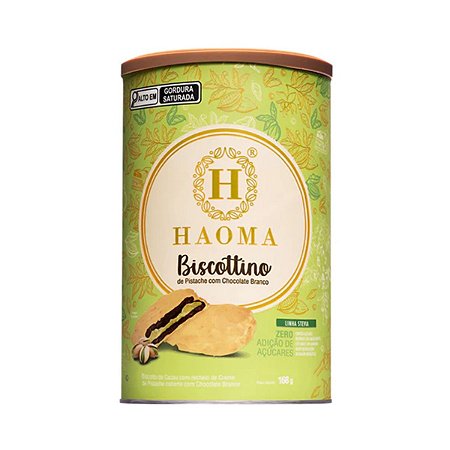 Biscottino Pistache com Chocolate Branco Sem Açúcar Haoma - 168g