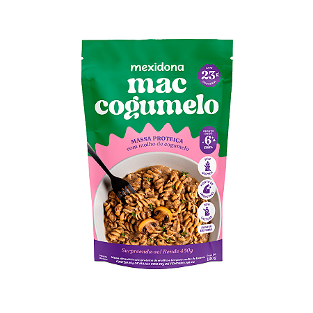 Macarrão Mac Cogumelo Sem Glúten Mexidona - 100g