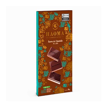 Chocolate Ao Leite Sem Açúcar Sem Lactose Haoma - 75g