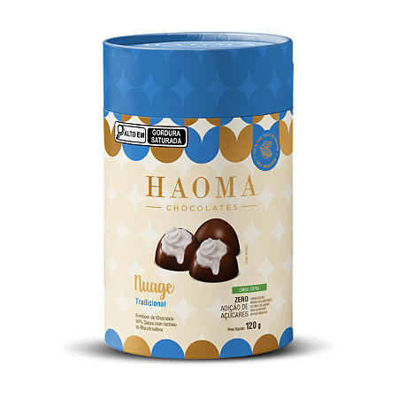 Nuage Tradicional Marshmallow Sem Açúcar Lata Haoma 120g