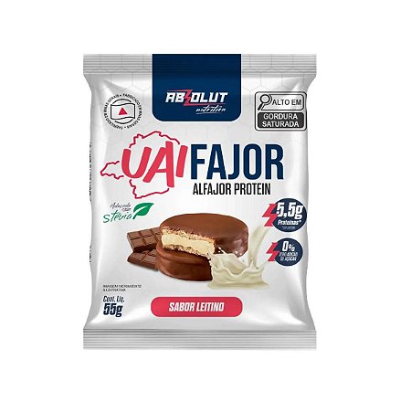 Alfajor Sabor Leitinho Zero Açúcar Absolut Nutrition - 1 un