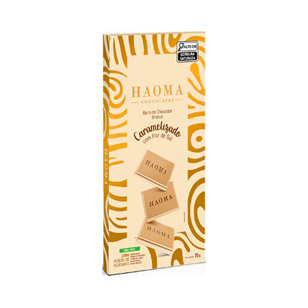 Barra de Chocolate Branco Caramelizado com Flor de Sal Haoma - 75g