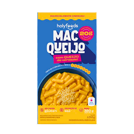 Macarrão Proteico Sem Glúten MacQueijo HolyFoods - 132g