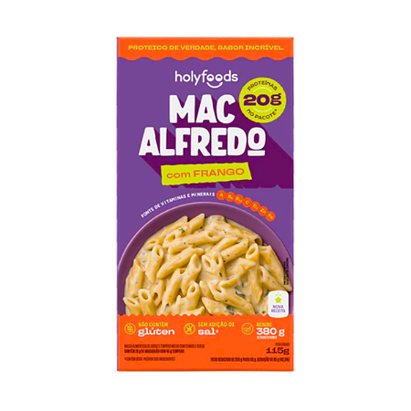 Macarrão Proteico Sem Glúten MacAlfredo HolyFoods - 115g