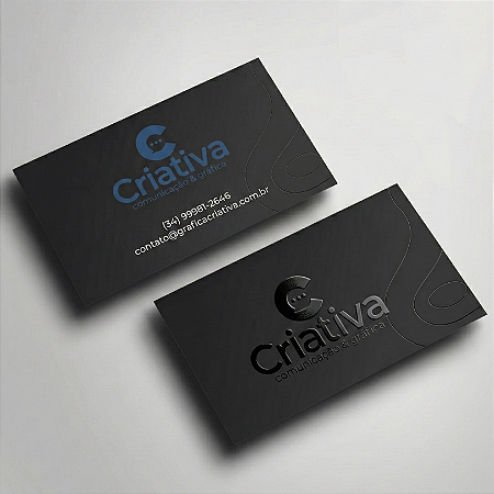 Cartão de Visita - Couché Fosco com Laminação Fosca e Verniz Localizado