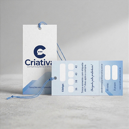 Tag Personalizada - Couchê Brilho 300g