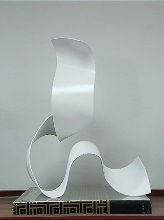 Escultura Aço Média Branco