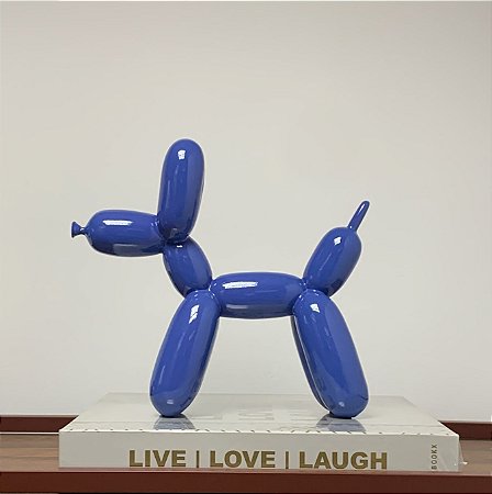 Escultura Bexiga de Cachorro Azul