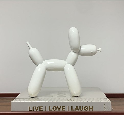 Escultura Bexiga de Cachorro Branco