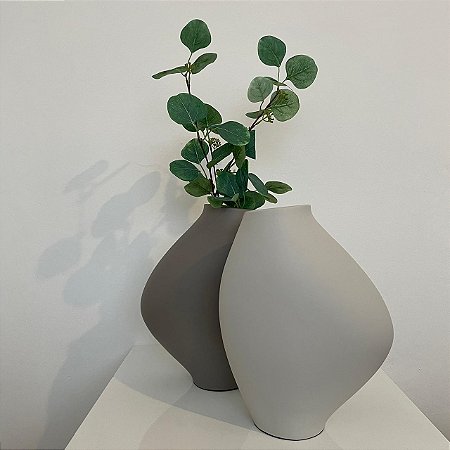 Vaso Cerâmica Orgânico - Off White
