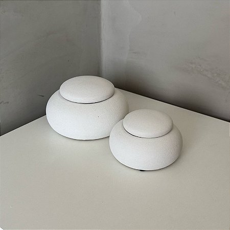 Pote Redondo em Cerâmica - Branco