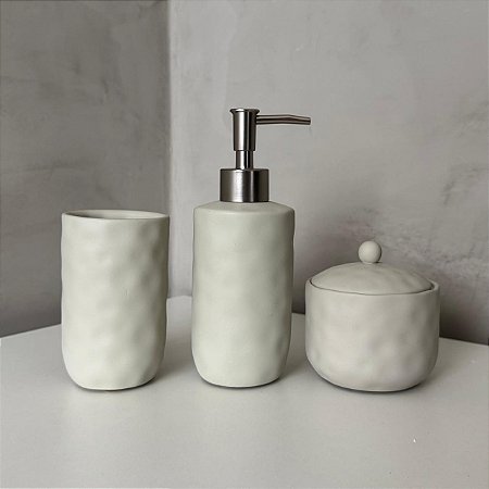 Kit de Banheiro Amassadinho Cru