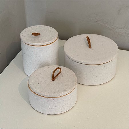 Pote Decorativo com Alça Marrom