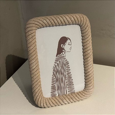 Porta Retrato Espiral Areia 10x15