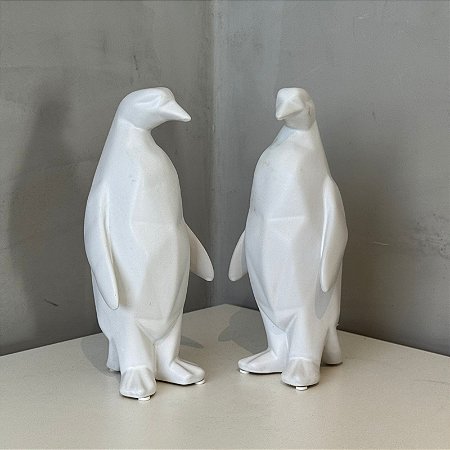 Escultura Pinguim Branca