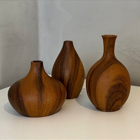 Kit Vasinhos Nogueira Bico Fino