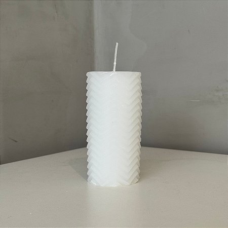 Velas Decorativa Branca | Chevron