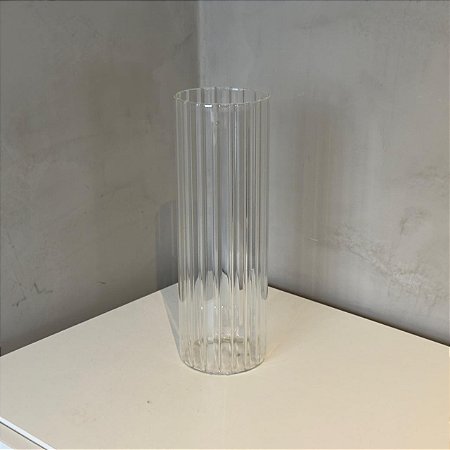 Vaso de Vidro Canelado