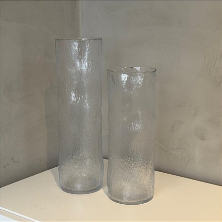 Vaso em Vidro Tubo Amassado