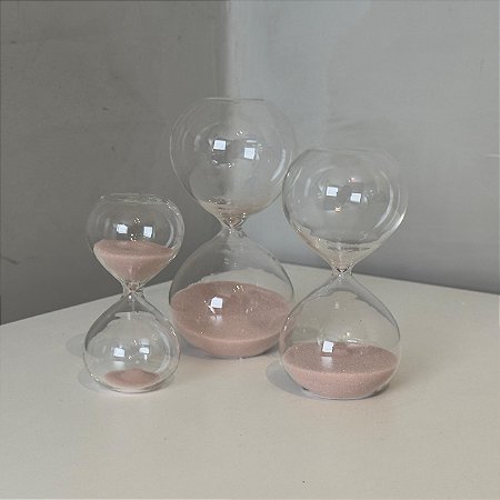 Conjunto de Mini Ampulhetas Rosa