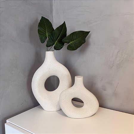 Vaso Orgânico em Resina Areia