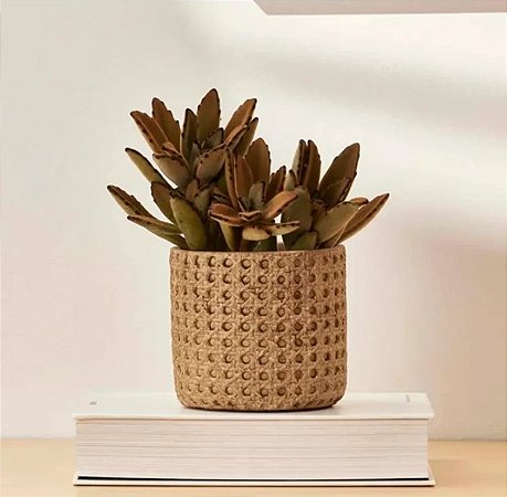 Cachepô com Textura de Palha