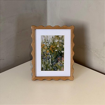 Porta Retrato Charme em Madeira 10x15cm