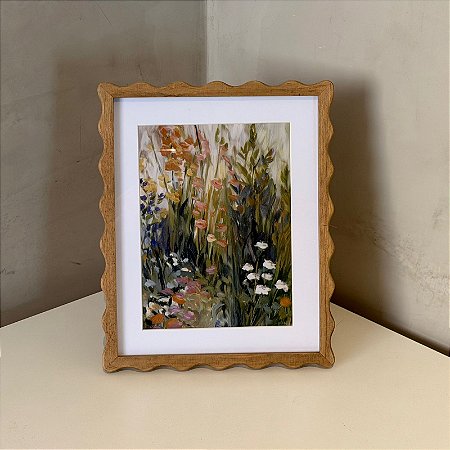 Porta Retrato Charme em Madeira 15x20cm