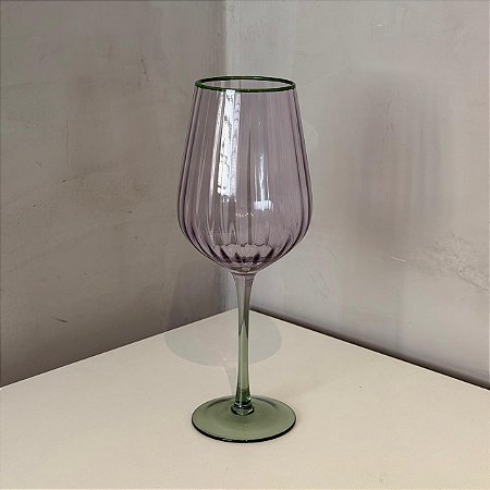 Taça Pétala Vinho - Lilás e Verde