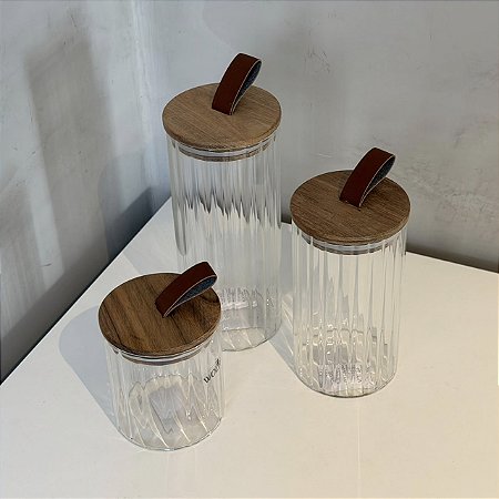 Porta Mantimentos Antúrio com Vidro Canelado