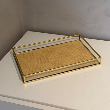 Bandeja Decorativa Milão G - Dourada