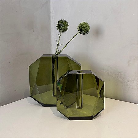 Vaso em Vidro London Verde