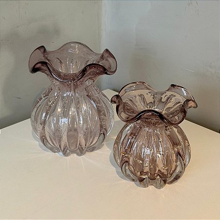Vaso Vidro Murano Rosa
