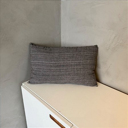 Almofada Texturizada Cinza Chumbo Retangular
