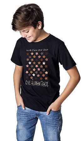Camiseta infantil unissex Made From Stardust 100% algodão
