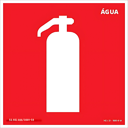 Placa de Sinalização Fotoluminescente (Extintor Água) Modelo E5A