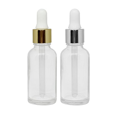 Frasco De Vidro Cristal Com Conta Gotas 30ml Luxo (10 unid)